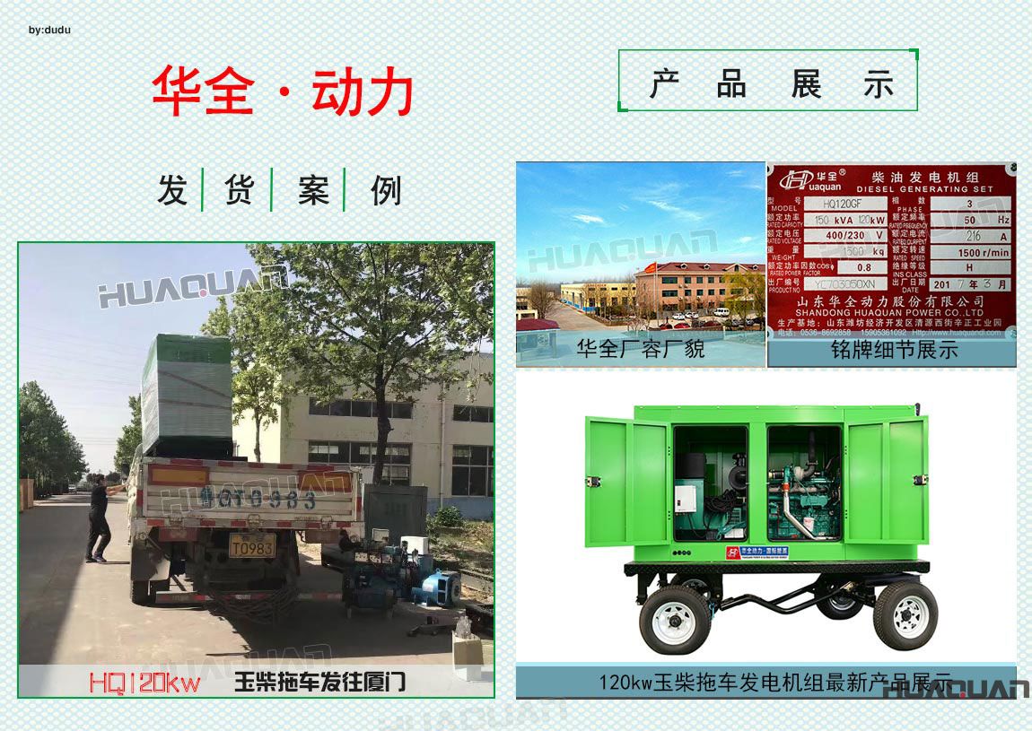 5月7日華全120kw玉柴拖車(chē)發(fā)電機(jī)發(fā)往廈門(mén)
