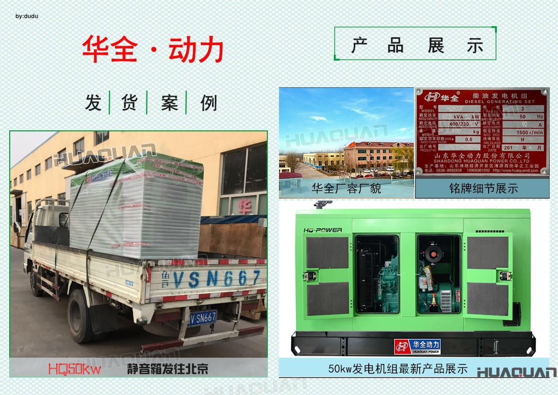 5月16日華全動力50kw靜音發(fā)電機組發(fā)往北京