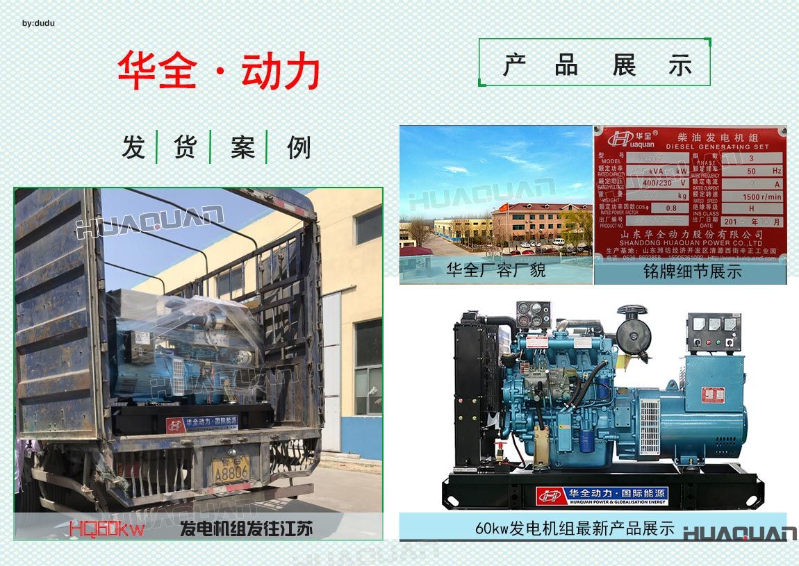 江蘇客戶在華全采購的60kw發(fā)電機組于6月3日出廠