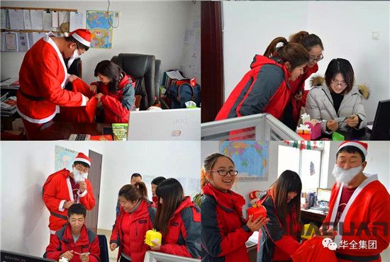 華全動(dòng)力圣誕老人分發(fā)蘋(píng)果