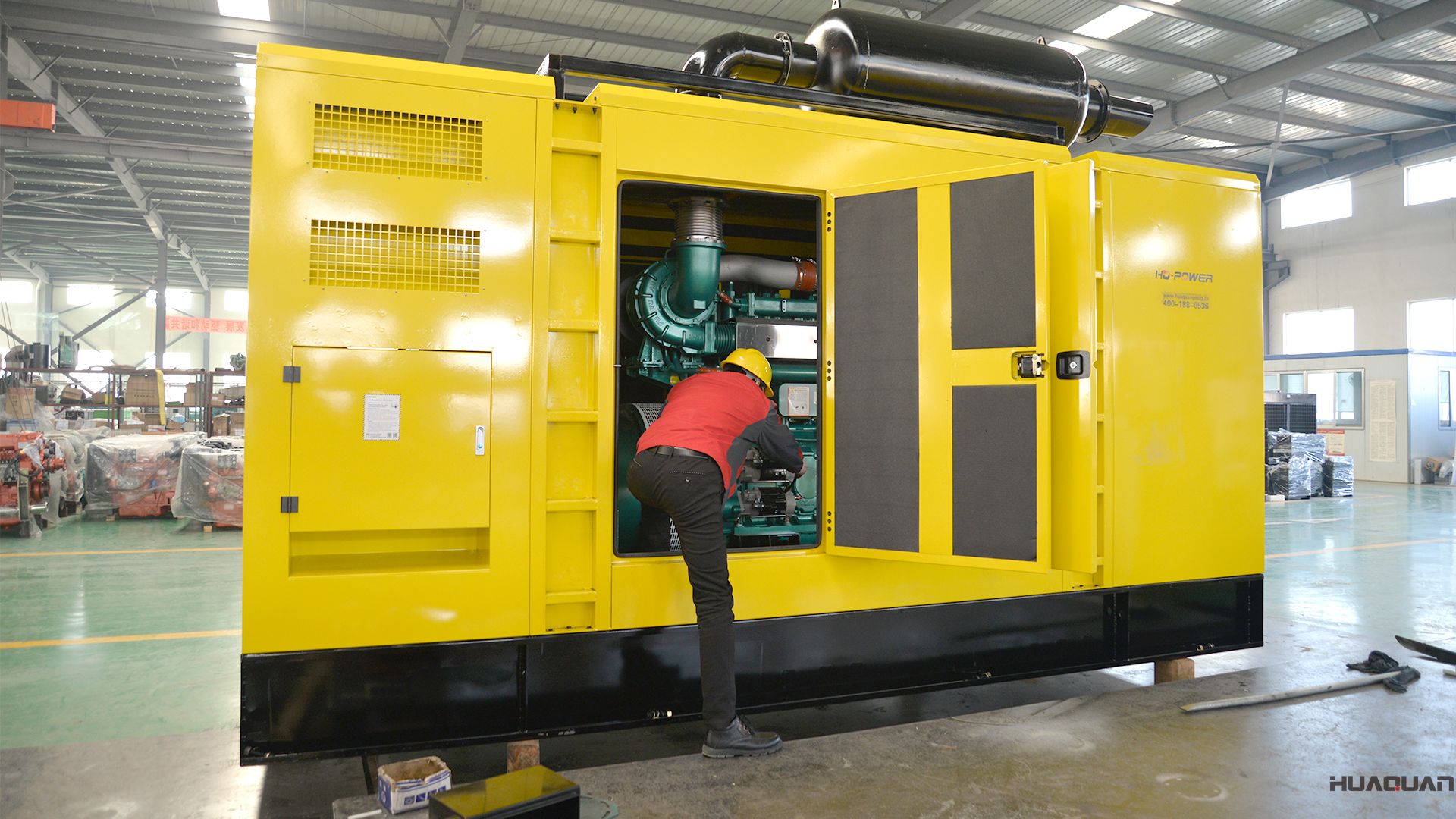 2018年4月12日華全動(dòng)力600kw靜音箱發(fā)電機(jī)組發(fā)往巴西