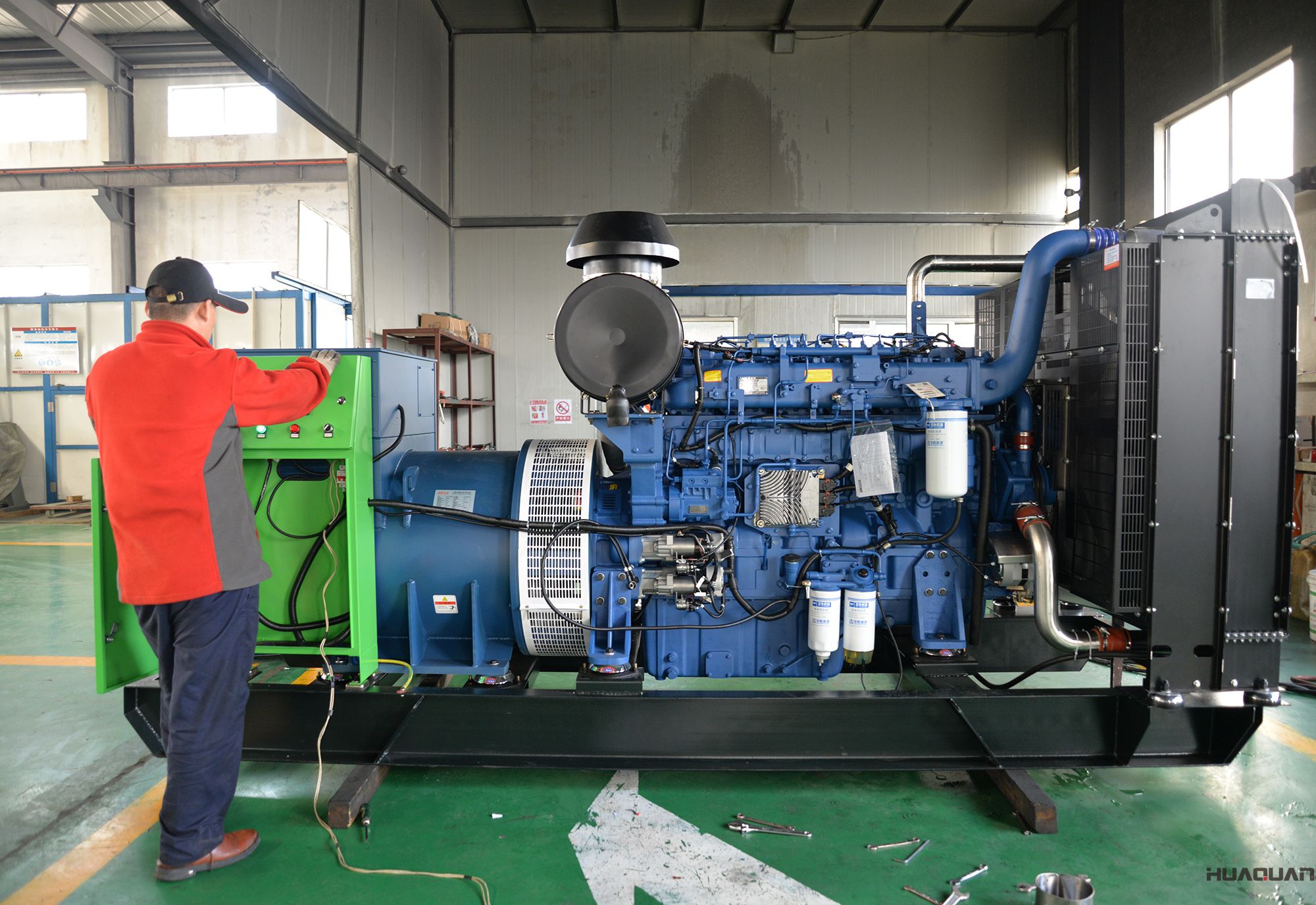 華全動力600kw自動化發(fā)電機組于2018年4月9日發(fā)往山東聊城