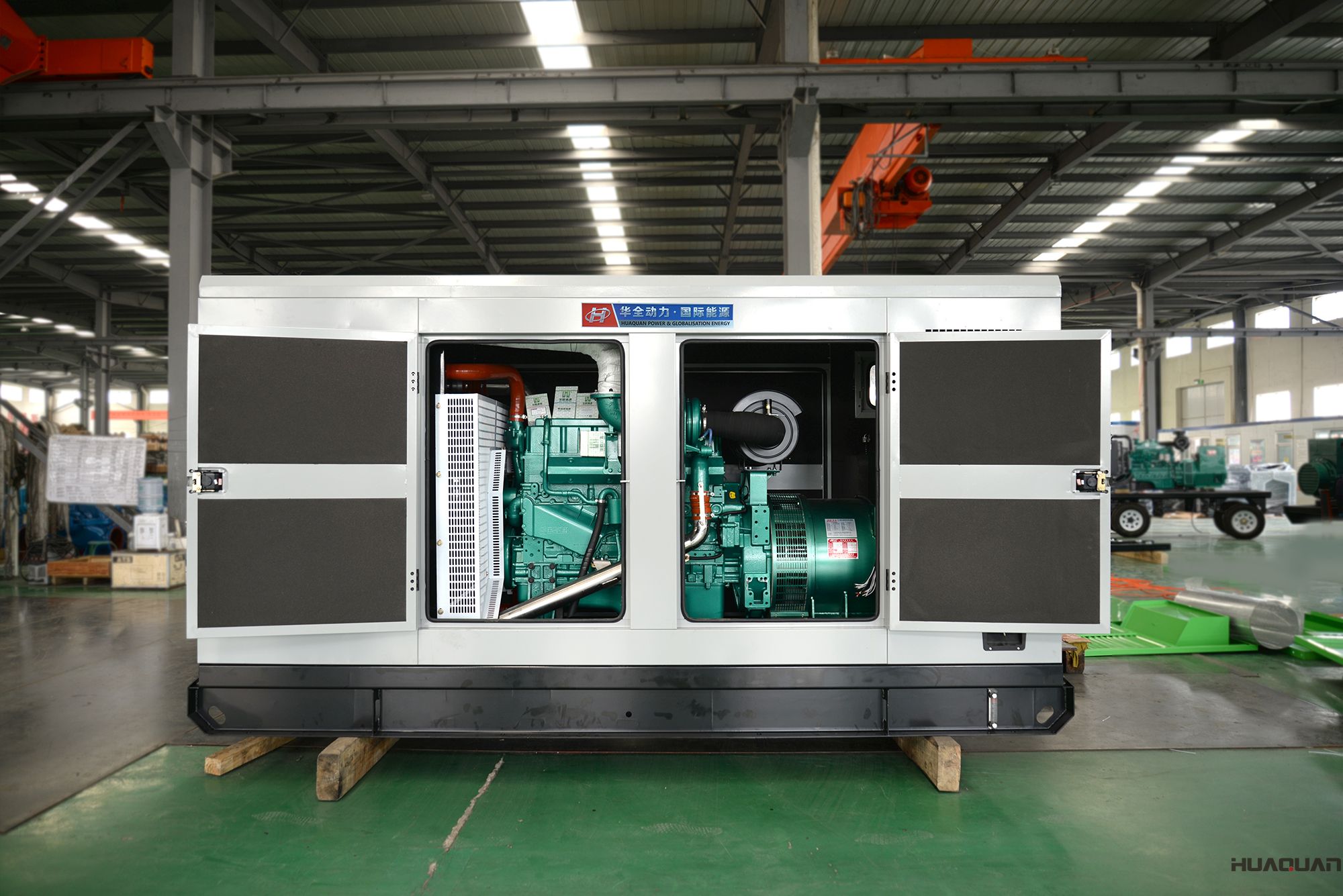 2018年4月12日華全動力250kw靜音柴油發(fā)電機組發(fā)往山東青島