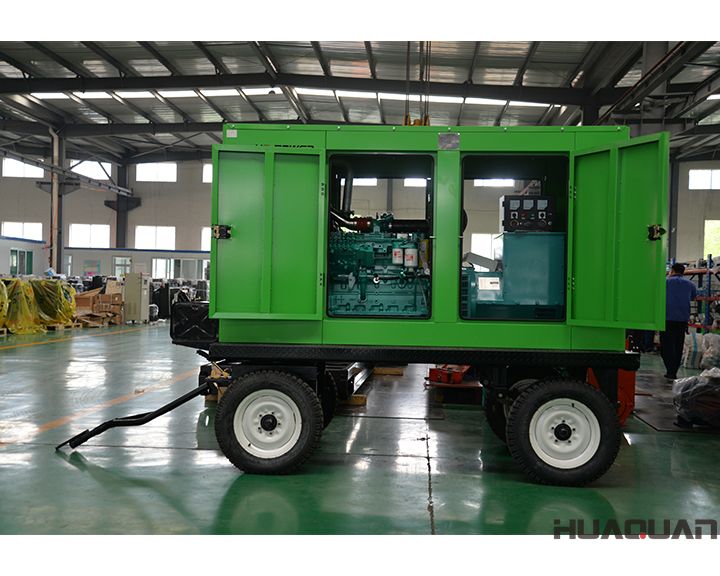 華全動(dòng)力一臺(tái)50kw含棚移動(dòng)拖車發(fā)電機(jī)組3月26日發(fā)往江蘇省