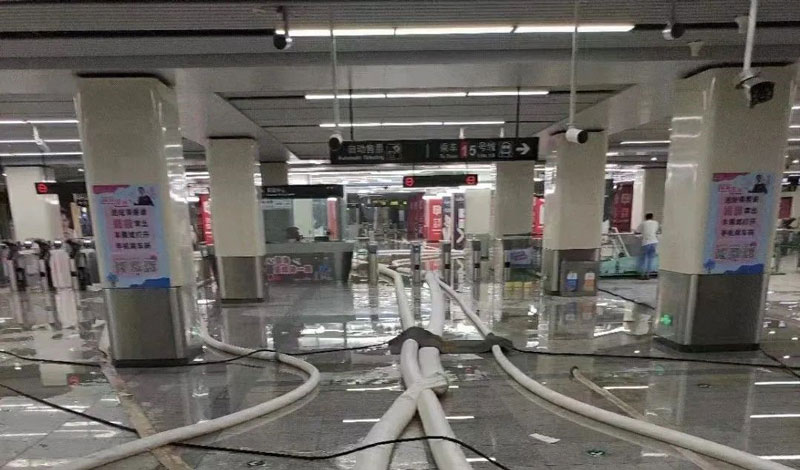 華全應(yīng)急搶險水泵機(jī)組為地鐵站抽水